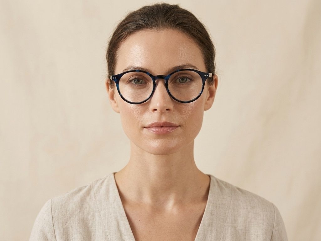 Oval Tortoiseshell Acetate Glasses #BS2012-0709