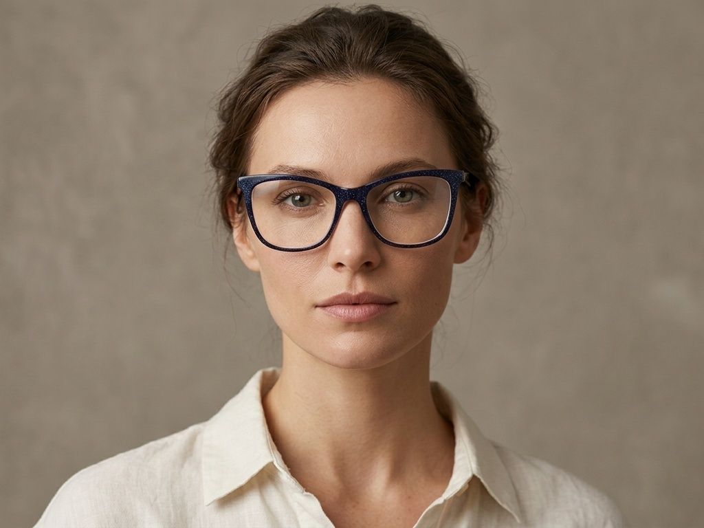 Occhiali in acetato blu farfalla #BS2012-0716