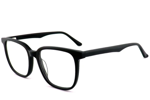 Rechteckige schwarze Acetatbrille #BS2012-0718