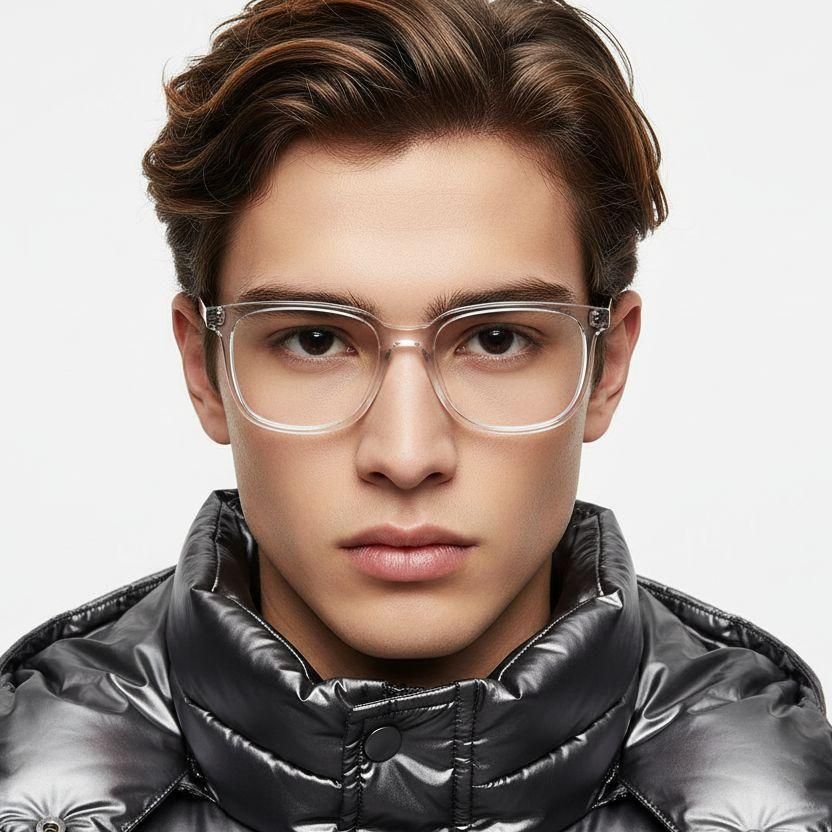 Rectangular Transparent Acetate Glasses #BS2012-0719