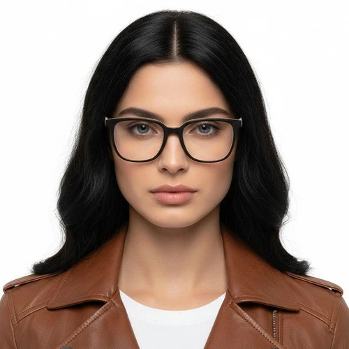 Rectangular Black Acetate Glasses #BS2012-0720