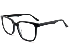 Lunettes rectangulaires en acétate noir #BS2012-0721