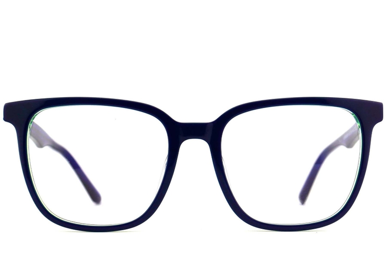 Rectangular Blue Acetate Glasses #BS2012-0722