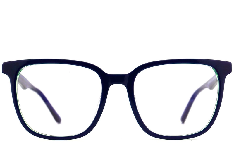 Gafas rectangulares de acetato azul #BS2012-0722