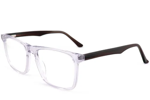 Verres rectangulaires en acétate transparent #BS2012-0724