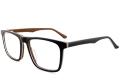 Rechteckige schwarze Acetatbrille #BS2012-0725