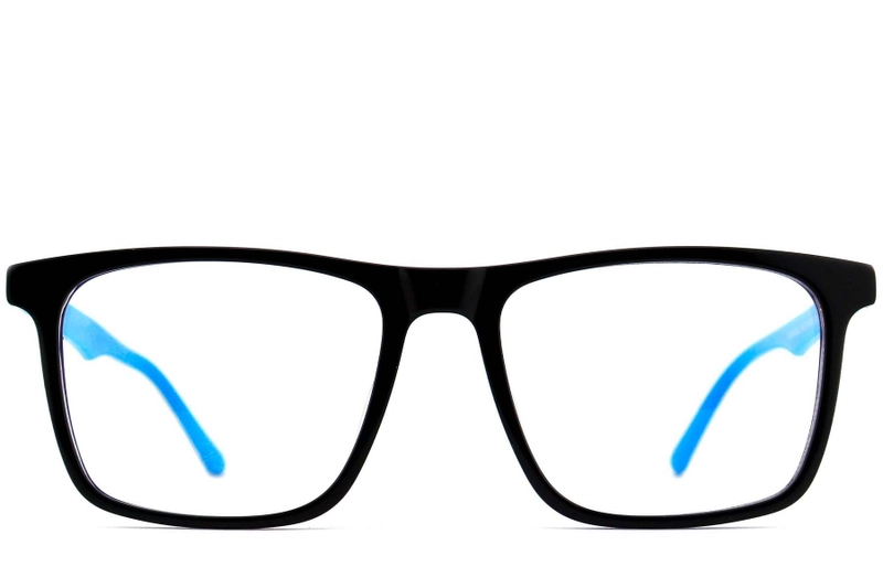 Rectangular Black Acetate Glasses #BS2012-0726