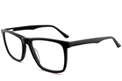 Rectangular Black Acetate Glasses #BS2012-0728