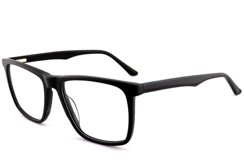 Rectangular Black Acetate Glasses #BS2012-0728