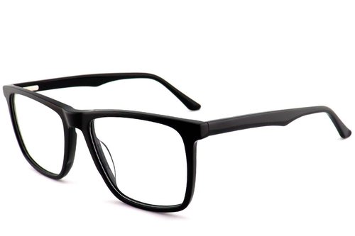 Lunettes rectangulaires en acétate noir #BS2012-0728