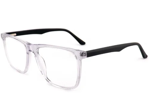 Verres rectangulaires en acétate transparent #BS2012-0729