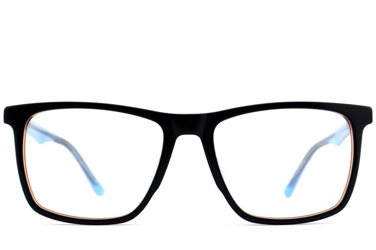 Gafas rectangulares de acetato negro #BS2012-0731