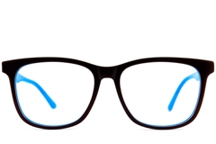 Rechteckige schwarze Acetatbrille #BS2012-0737