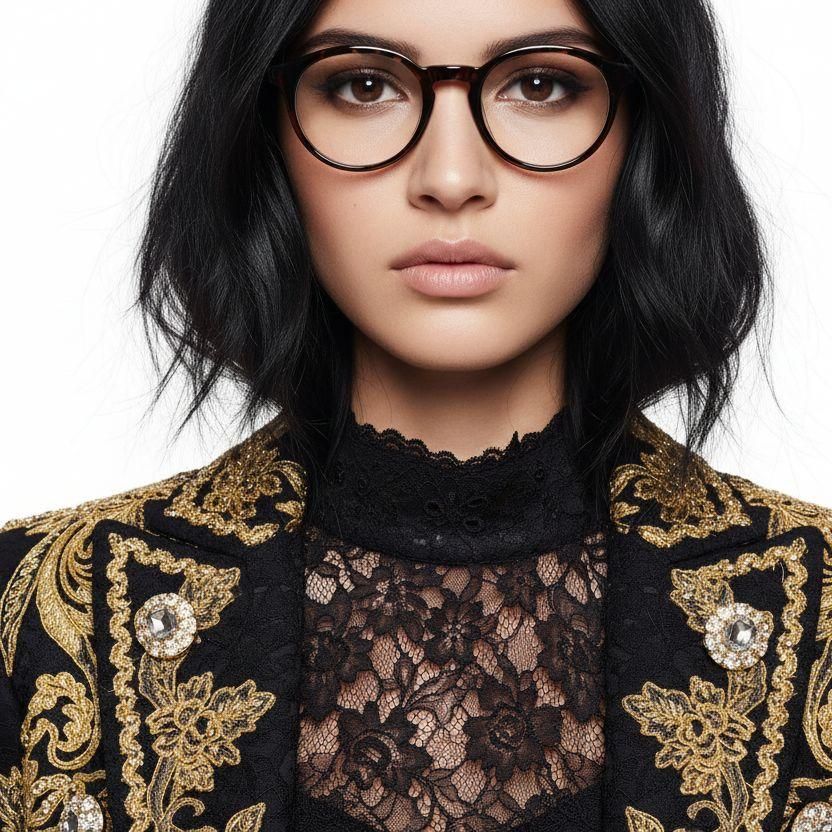Oval Tortoiseshell Acetate Glasses #BS2012-0741