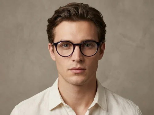 Lunettes ovales en acétate violet #BS2012-0742