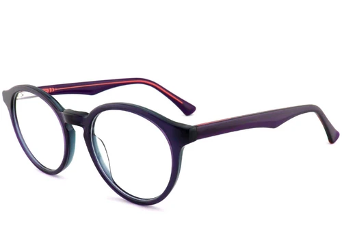 Oval Purple Acetate Glasses #BS2012-0742