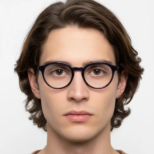 Lunettes ovales en acétate violet #BS2012-0742