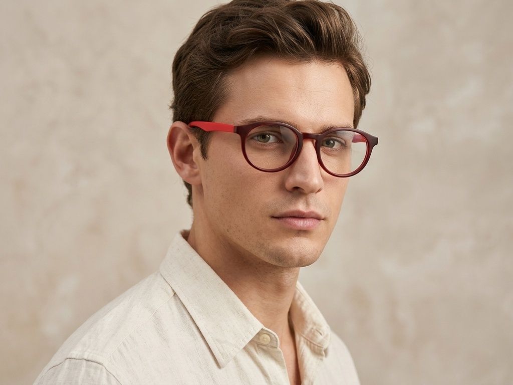 Bicchieri ovali in acetato rosso #BS2012-0744
