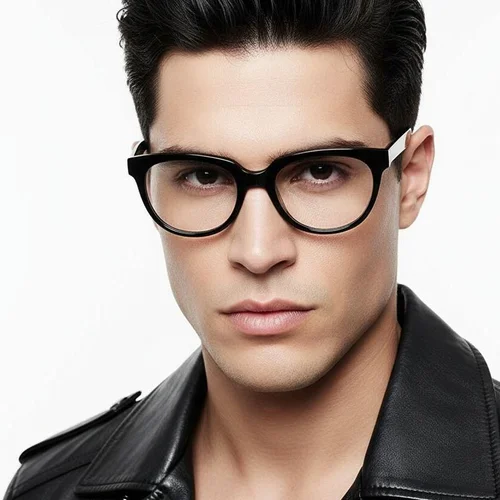 Lunettes papillon en acétate noir #BS2012-0745