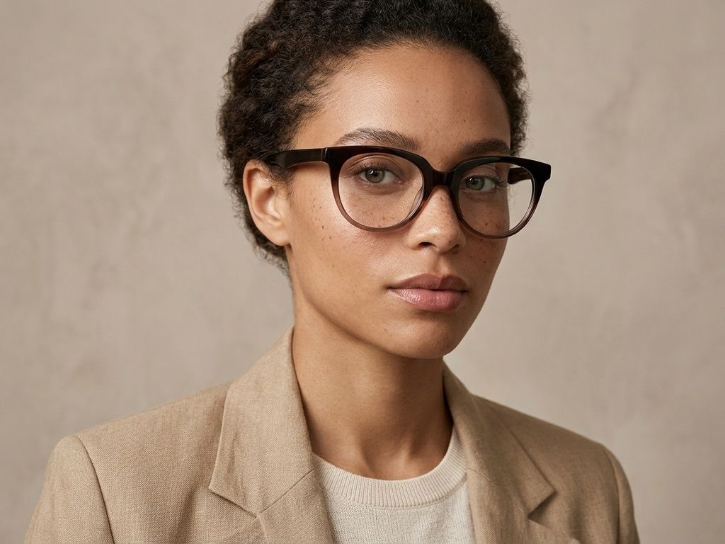 Lunettes papillon en acétate brun #BS2012-0747