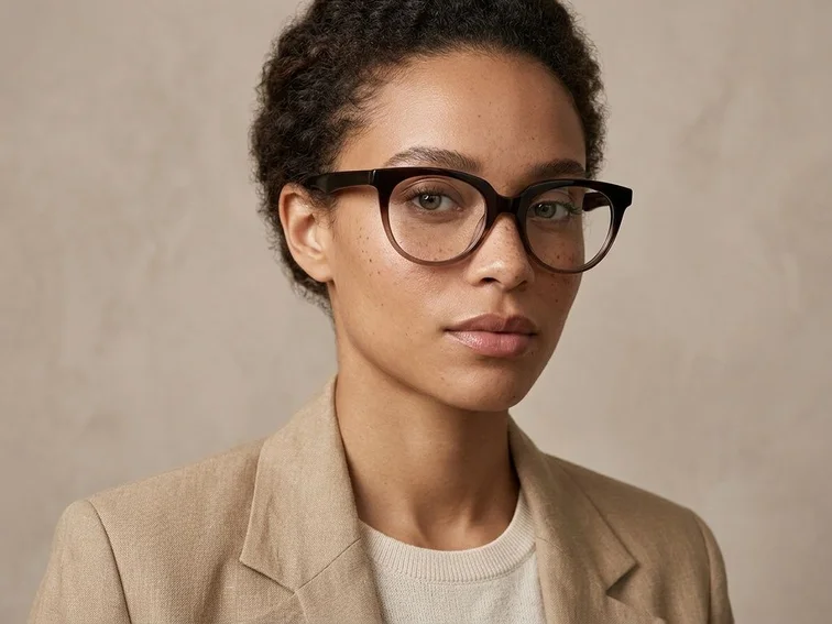 Lunettes papillon en acétate brun #BS2012-0747