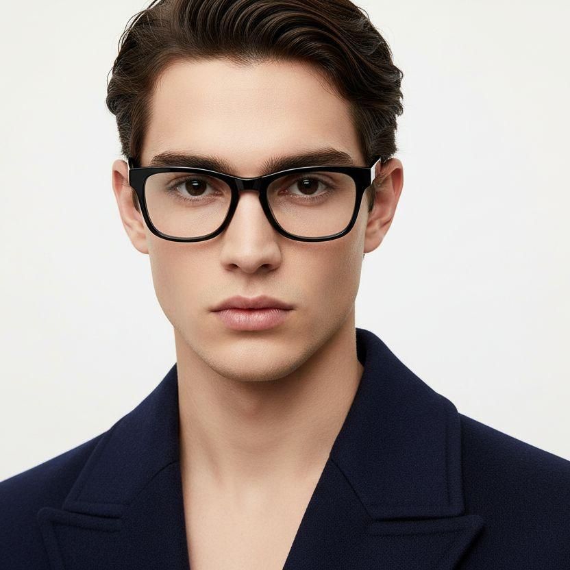 Lunettes papillon en acétate noir #BS2012-0750