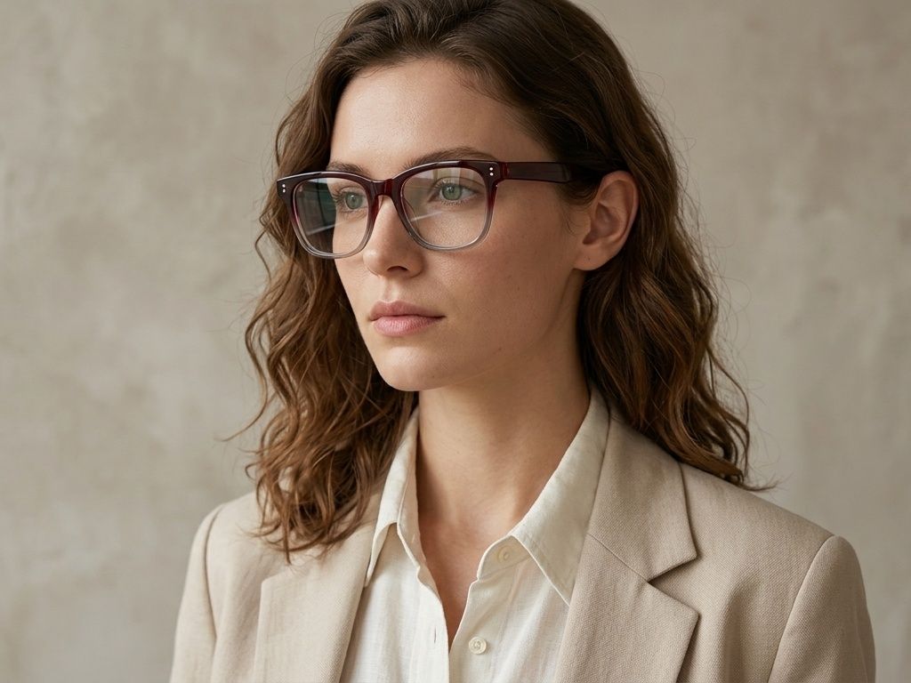 Butterfly Red Acetate Glasses #BS2012-0753