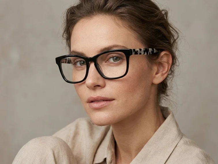 Butterfly Black Acetate Glasses #BS2012-0755