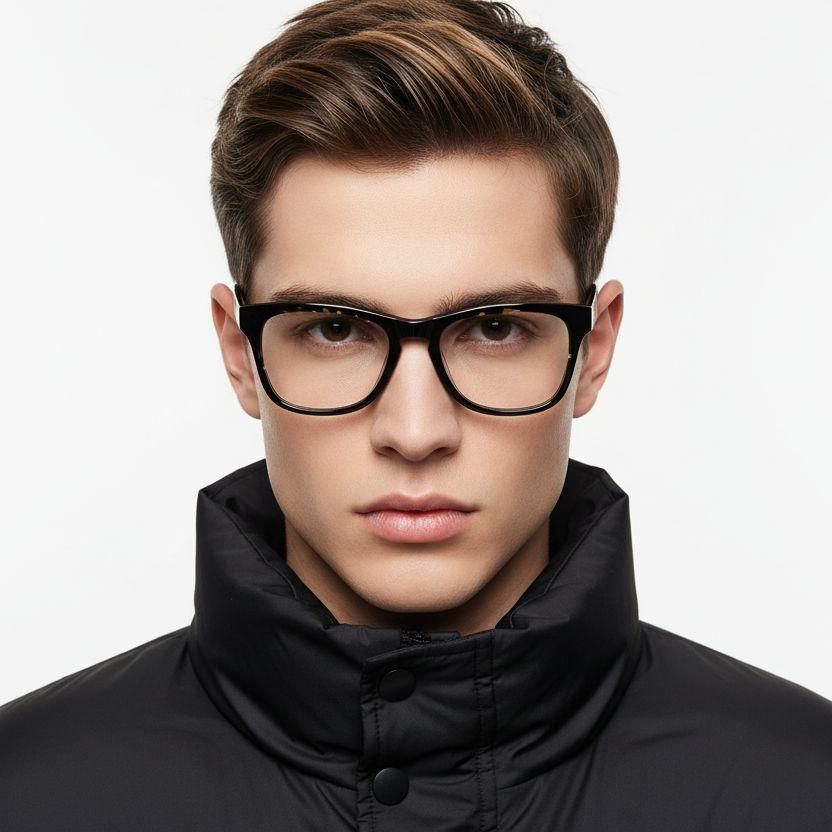 Lunettes papillon en acétate noir #BS2012-0755