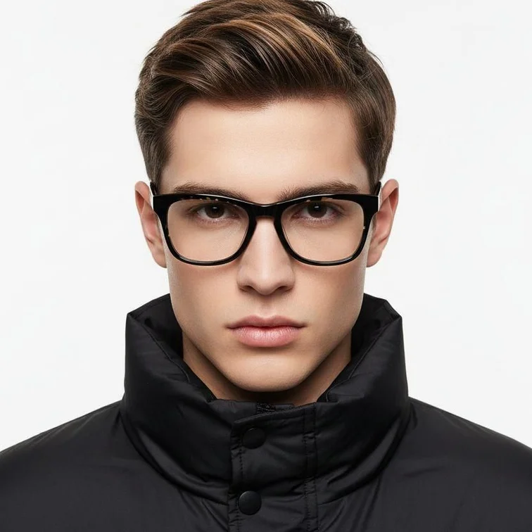 Lunettes papillon en acétate noir #BS2012-0755