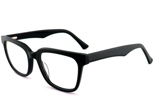 Rechteckige schwarze Acetatbrille #BS2012-0756