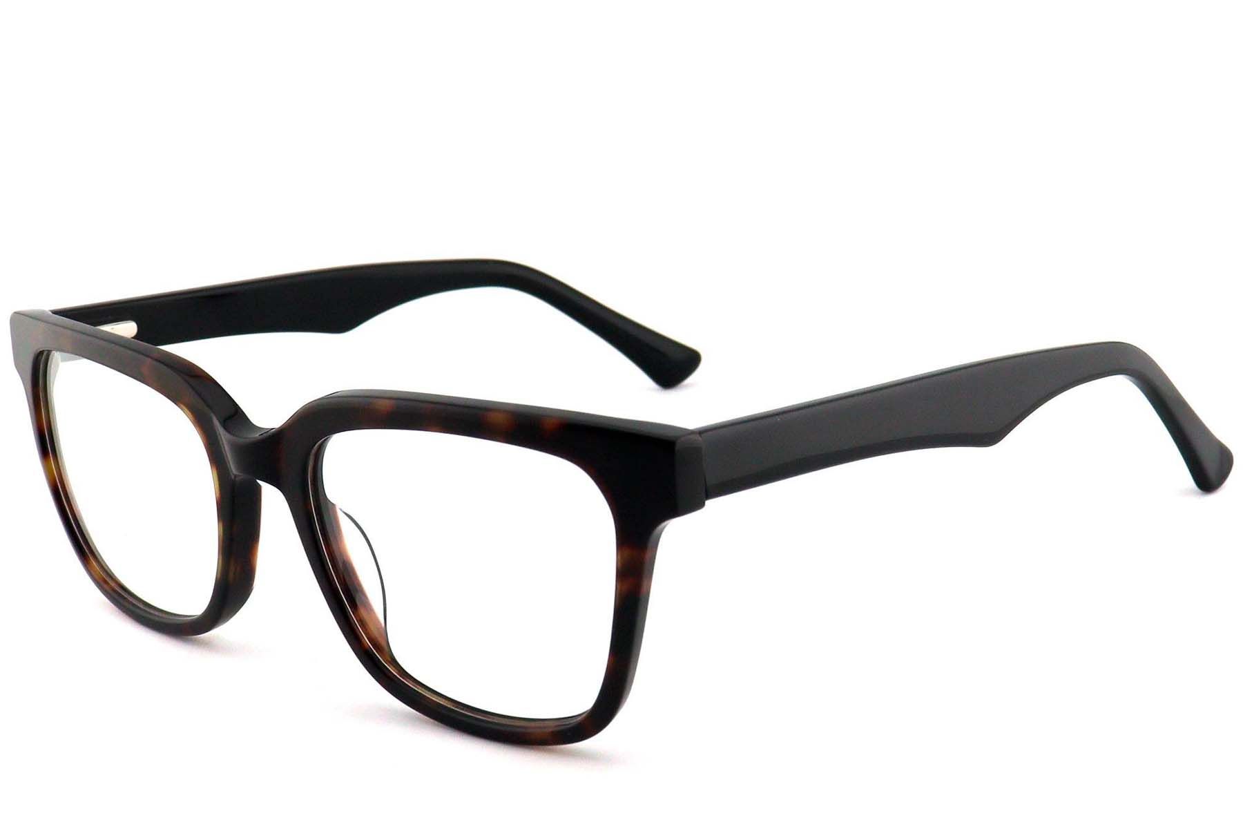 Rectangular Tortoiseshell Acetate Glasses #BS2012-0757