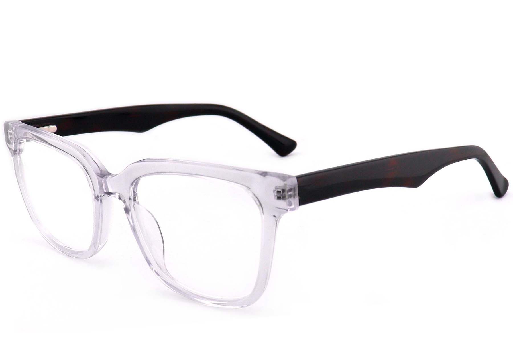 Rectangular Transparent Acetate Glasses #BS2012-0760