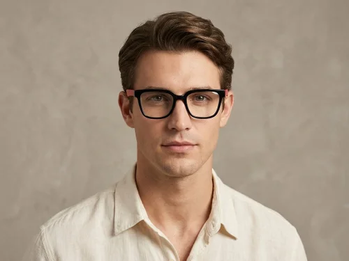 Lunettes rectangulaires en acétate noir #BS2012-0761