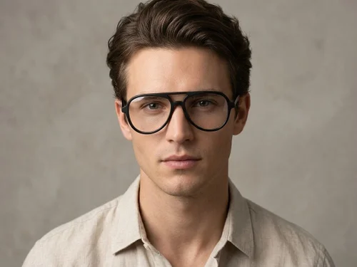 Lunettes aviateur en acétate noir #BS2012-0762