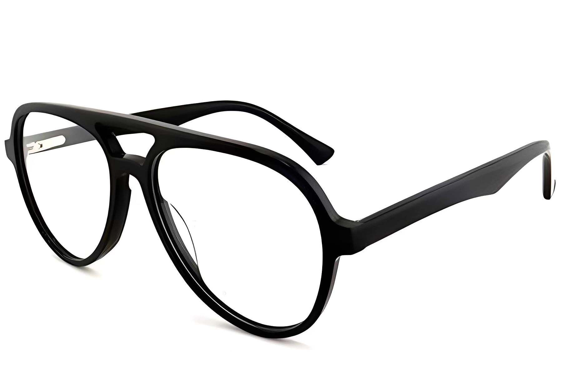 Aviator Black Acetate Glasses #BS2012-0762