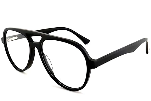 Aviator-Brille aus schwarzem Acetat #BS2012-0762