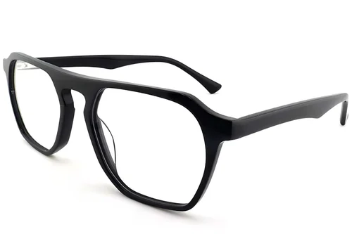 Lunettes aviateur en acétate noir #BS2012-0763