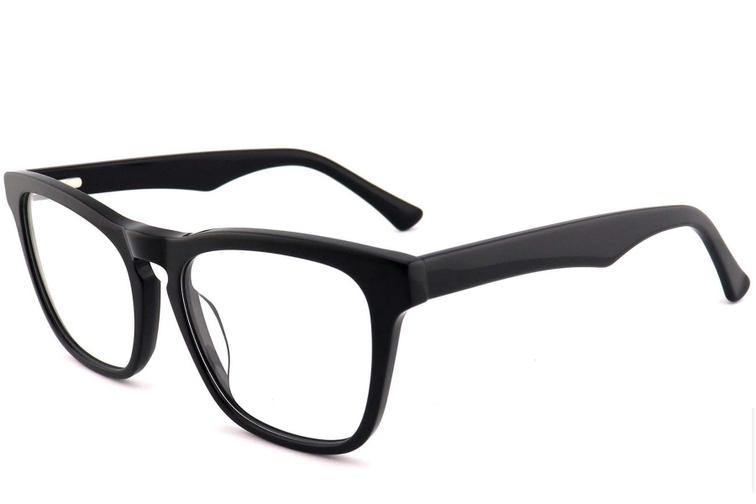 Schmetterlingsbrille aus schwarzem Acetat #BS2012-0765
