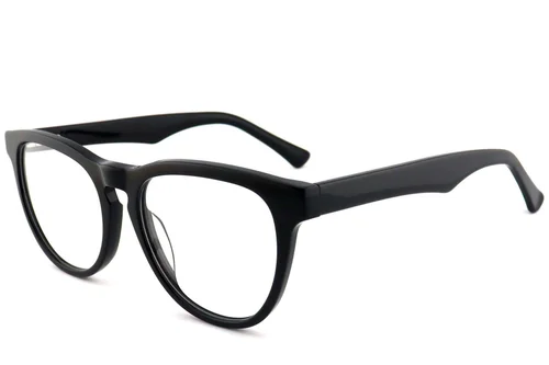 Lunettes ovales en acétate noir #BS2012-0771