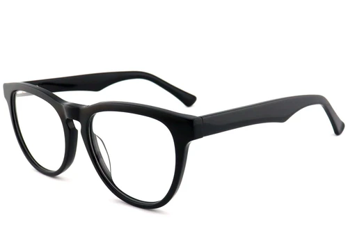 Ovale schwarze Acetatbrille #BS2012-0771