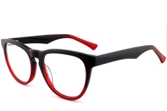 Oval Red Acetate Glasses #BS2012-0773