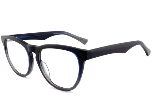 Lunettes ovales en acétate bleu #BS2012-0774