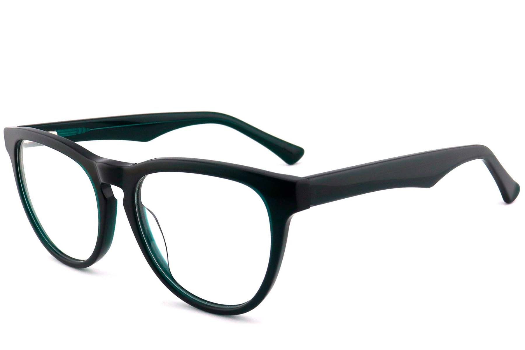 Oval Green Acetate Glasses #BS2012-0775