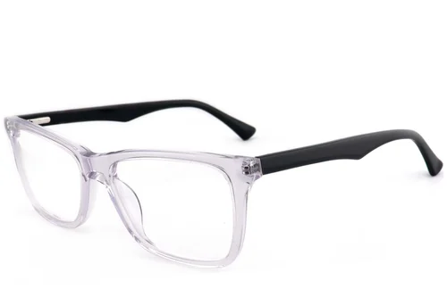 Verres rectangulaires en acétate transparent #BS2012-0780