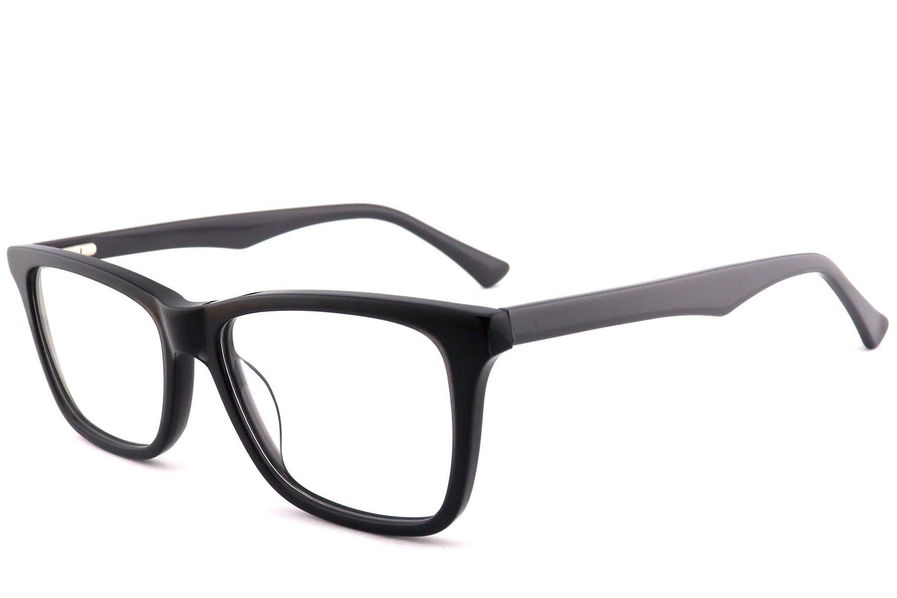 Rectangular Grey Acetate Glasses #BS2012-0781