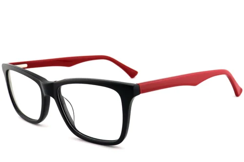 Verres rectangulaires en acétate rouge #BS2012-0784