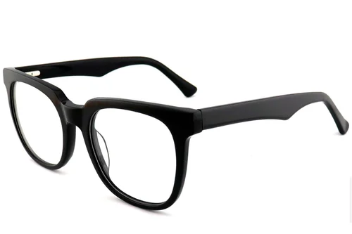 Lunettes rectangulaires en acétate noir #BS2012-0785