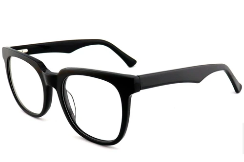 Rechteckige schwarze Acetatbrille #BS2012-0785