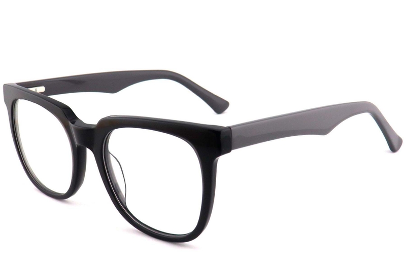 Rectangular Grey Acetate Glasses #BS2012-0788